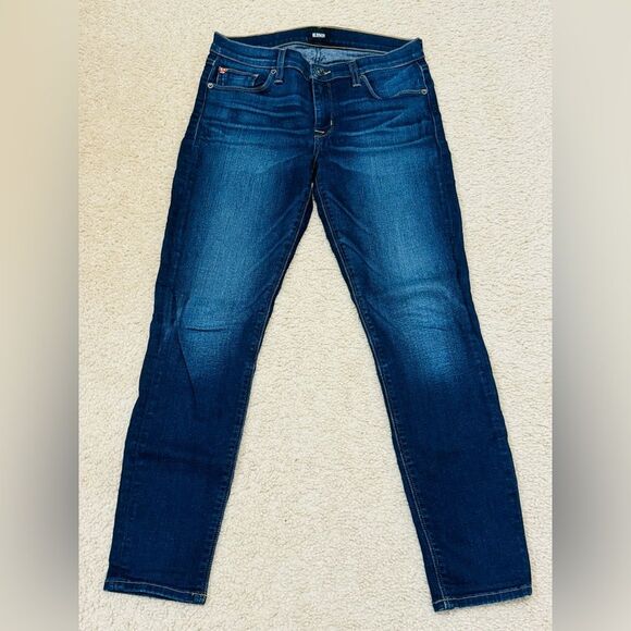 Hudson Jeans Krista Ankle Super Skinny Mid Rise Medium Blue Wash Jeans Sz 29 EUC - Picture 1 of 11